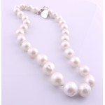 Large Tapered Freshwater Pearls With Lovely Heart Charm